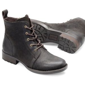 BORN Troye Vintage Lace Up Brown Leather Boots 9
